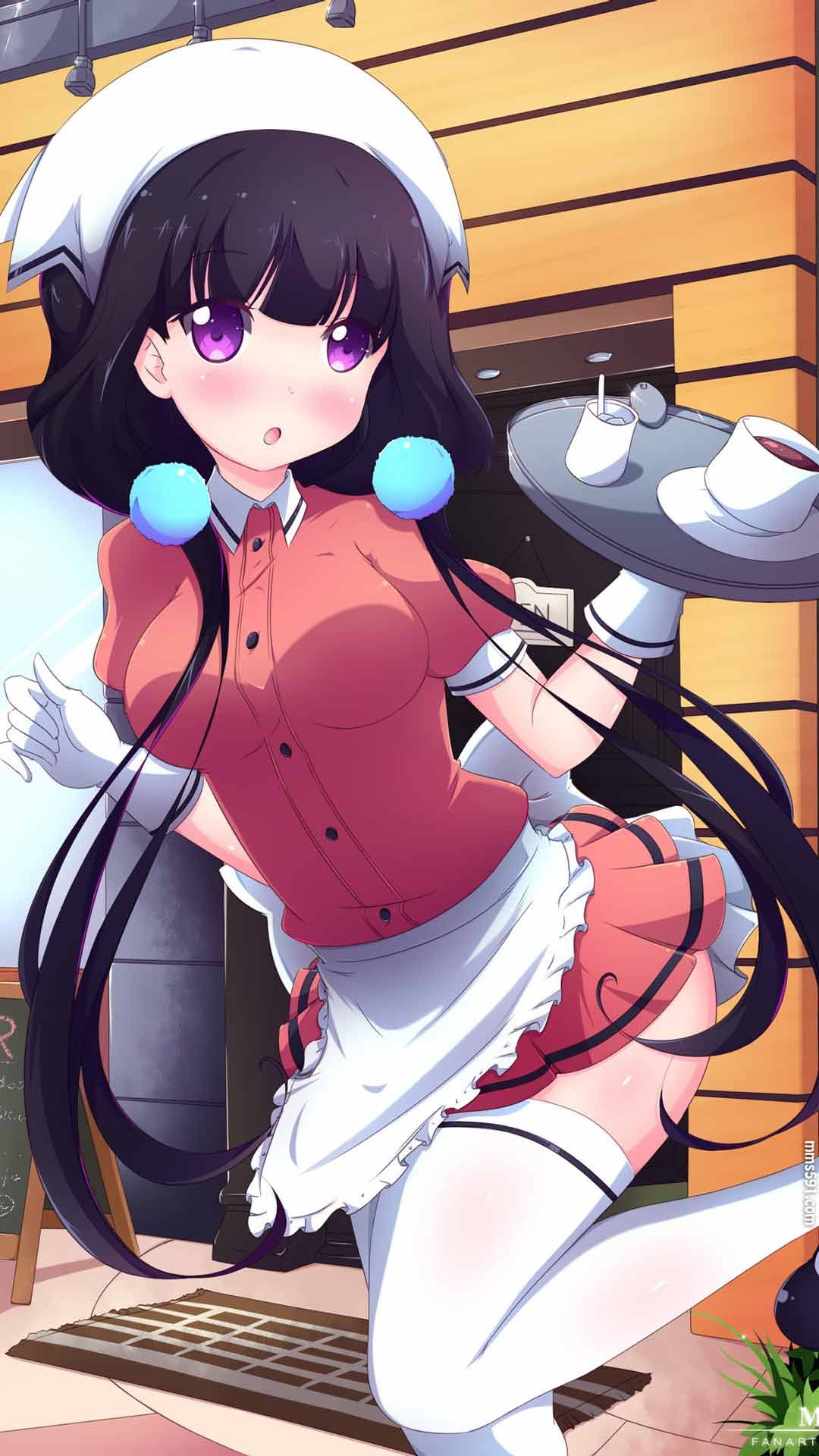 属性咖啡厅女主角樱之宫莓香maika sakuranomiya女仆装手机壁纸图片集（3）