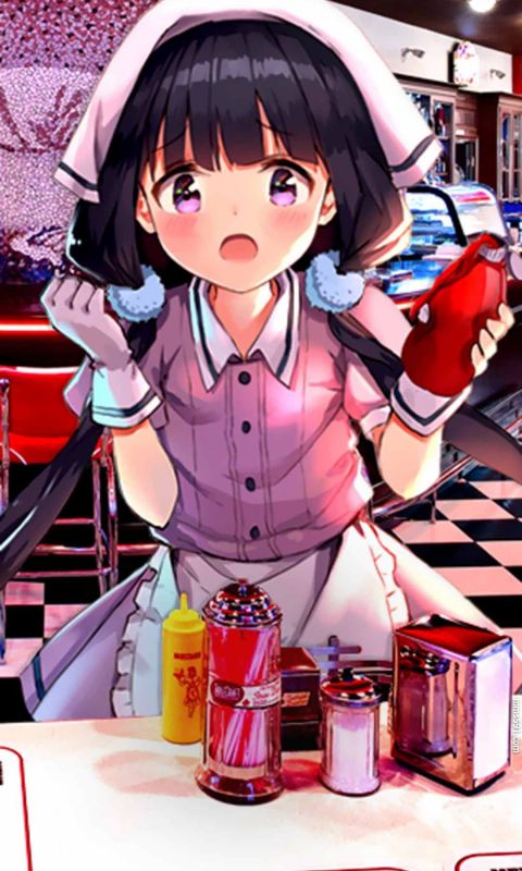 属性咖啡厅女主角樱之宫莓香maika sakuranomiya女仆装手机壁纸图片集（5）