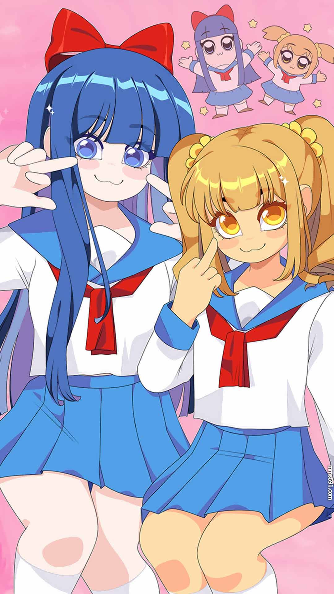 沙雕动漫pop子和pipi美的日常女主角另类手机壁纸图片集（5）