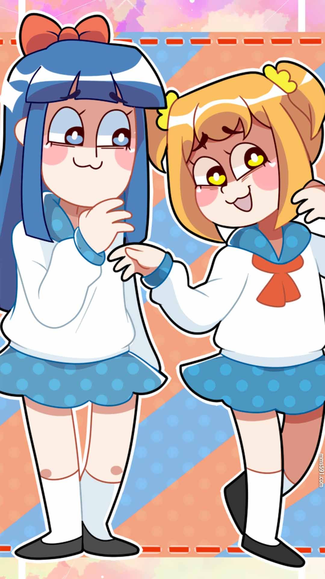 沙雕动漫pop子和pipi美的日常女主角另类手机壁纸图片集（9）