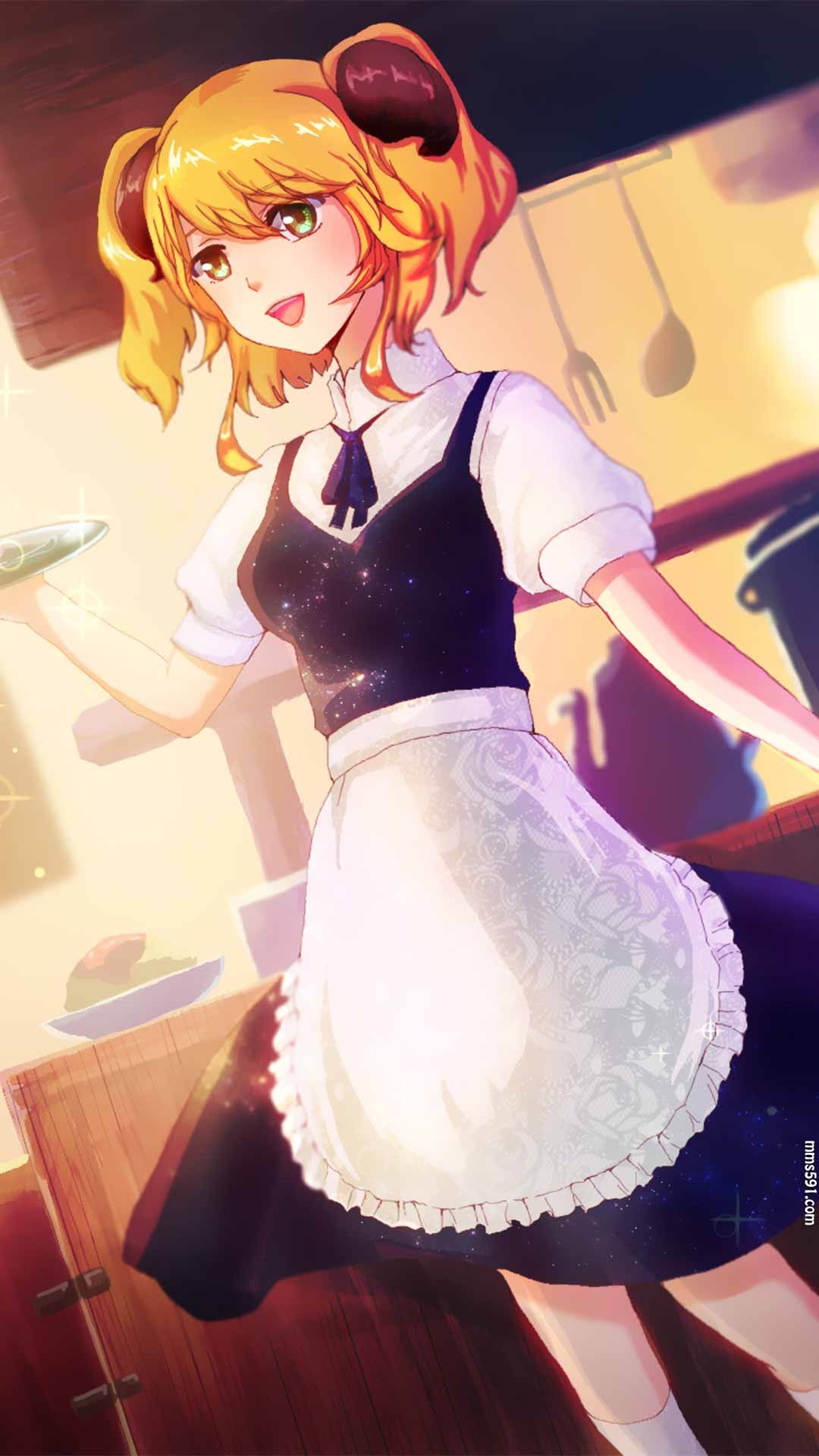 异世界食堂长角的女服务员阿蕾塔Aletta手机壁纸图片1080（6）