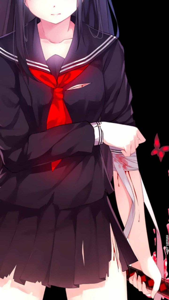 漆黑的子弹女主角黑长直天童木更手机壁纸背景图片集（4）