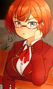 我们无法一起学习女主角眼镜妹绪方理珠Ogata Rizu手机壁纸图片（2）