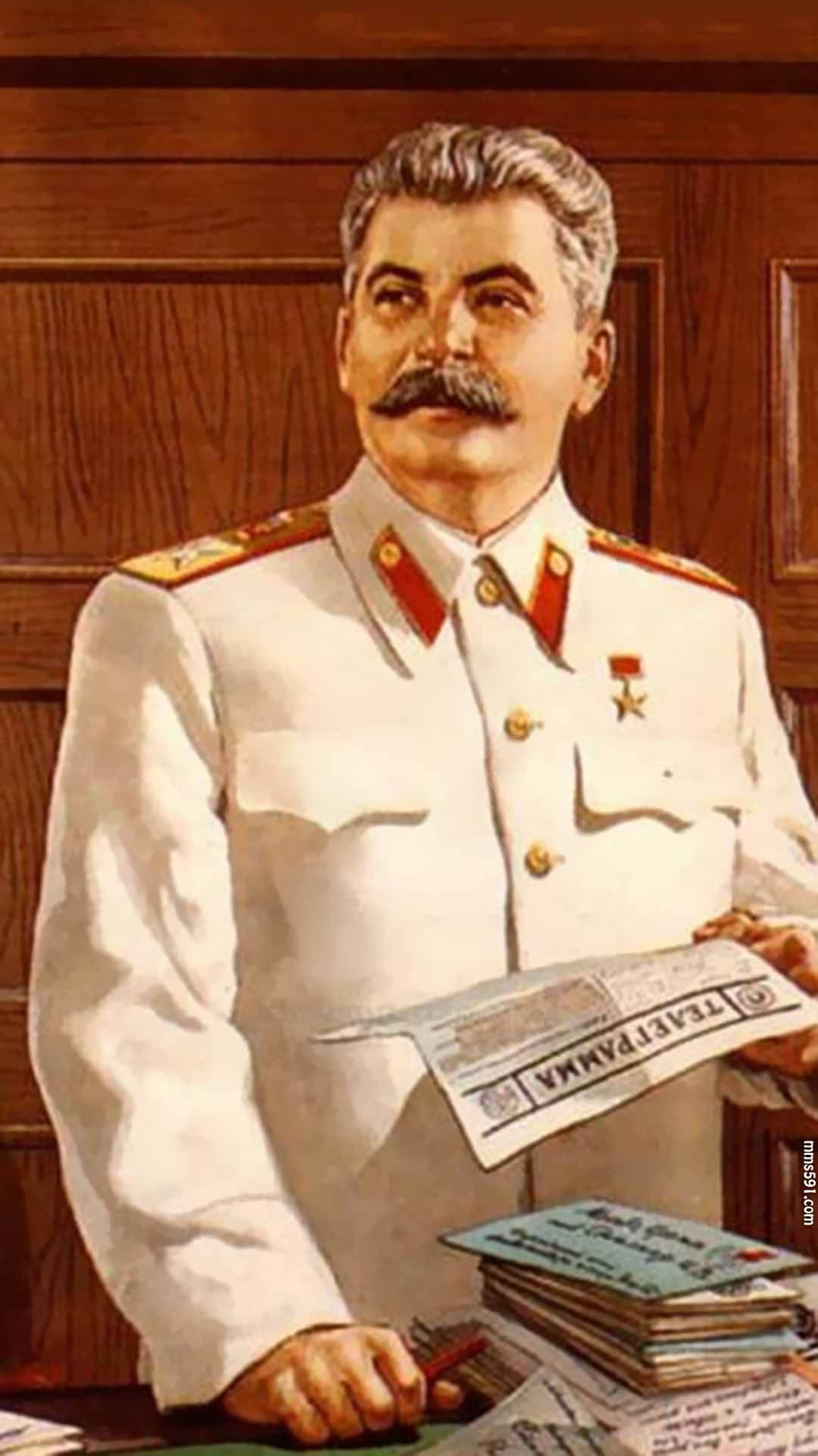 前苏联总书记约瑟夫·斯大林Joseph Stalin半身像手机壁纸图片（4）