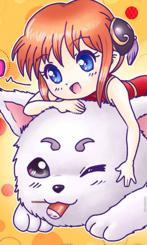 银魂女主的宠物白色狗子定春Sadaharu可爱手机壁纸图片背景下载（7）