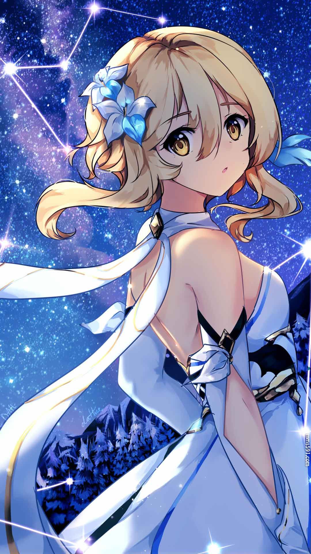 原神女性角色旅行者荧Lumine高清手机壁纸图片1080x1920（2）