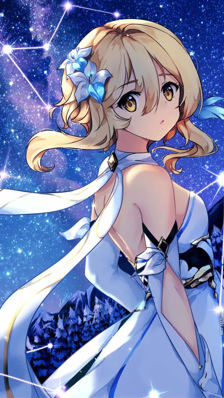 原神女性角色旅行者荧lumine高清手机壁纸图片1080x1920(2)