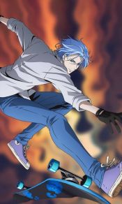 无限滑板蓝色头发的男主角驰河兰加Langa Hasegawa手机壁纸图片集（4）