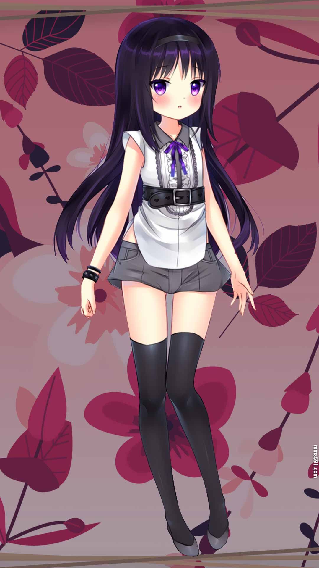 魔法少女小圆晓美焰akemi homura黑长直黑丝手机壁纸图片集(9)